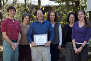 Group of HSRC researchers with award