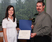 Award winner Catherine Vladutiu with HSRC Director David Harkey.