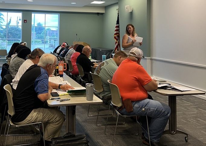 HSRC's Kristel Robison leads a CPS Technician training session.
