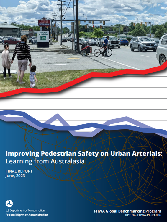 Improving Pedestrian Safety on Urban Arterials report cover.