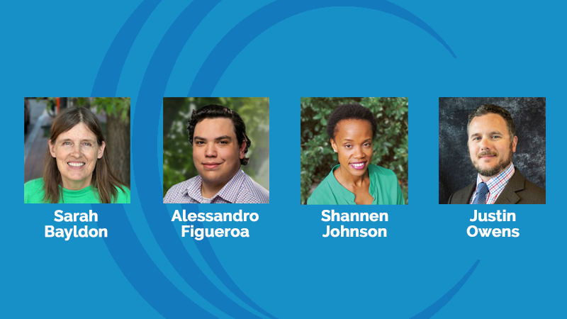 New staff: Sarah Bayldon, Alessandro Figueroa, Shannen Johnson, Justin Owens.